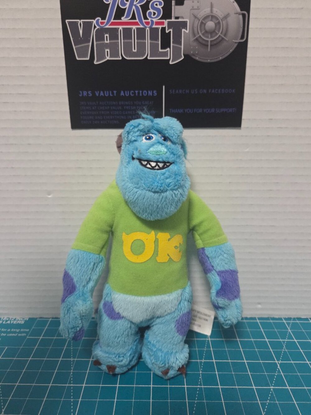 Disney Pixar Monster's University Sully Plush Stuffed Toy Green Shirt Inc